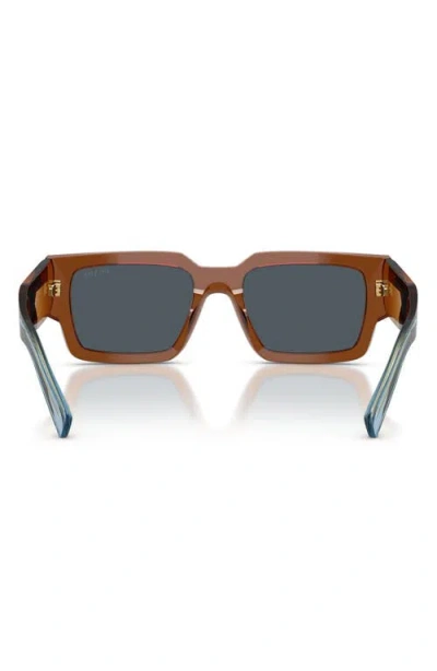 Prada 54mm Rectangular Sunglasses In Neutral