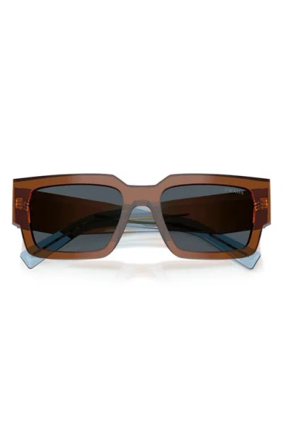 Prada 54mm Rectangular Sunglasses In Neutral