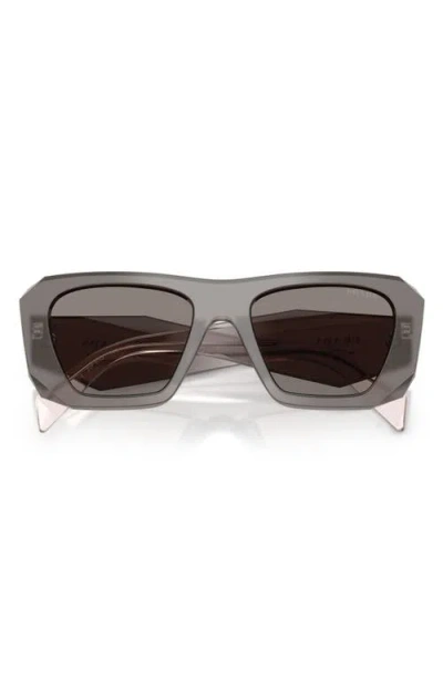 Prada Eyewear Rectangular Frame Sunglasses In Gray