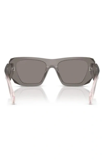 Prada Eyewear Rectangular Frame Sunglasses In Gray