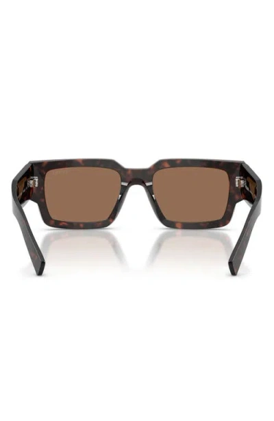 Prada 55mm Rectangular Sunglasses In Brown