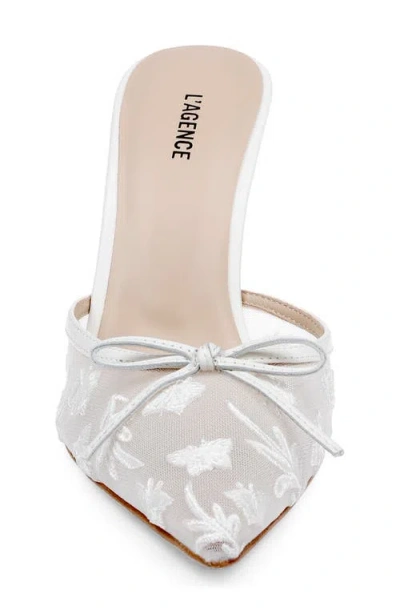 L'agence Prasad Pointed Toe Mule In White