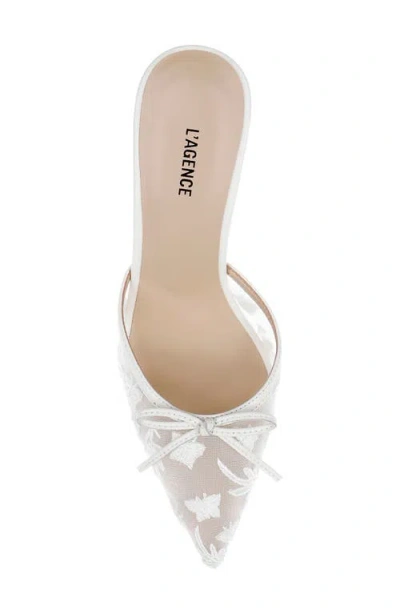 L'agence Prasad Pointed Toe Mule In White