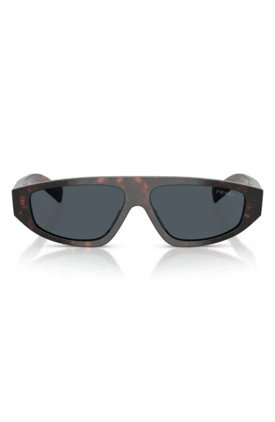 Prada Eyewear Irregular Frame Sunglasses In Brown