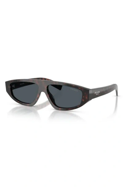 Prada Eyewear Irregular Frame Sunglasses In Brown