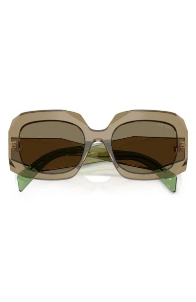 Prada Symbole Oversized-frame Sunglasses In Brown
