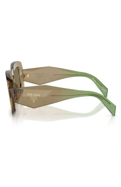 Prada Symbole Oversized-frame Sunglasses In Brown
