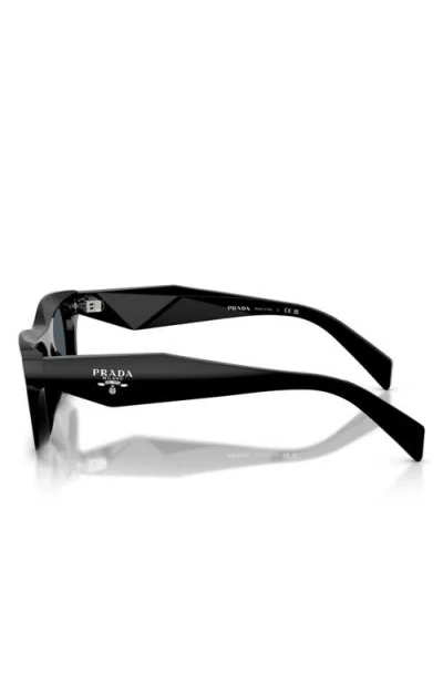 Prada Engraved Square-frame Sunglasses In Black