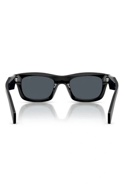 Prada Engraved Square-frame Sunglasses In Black