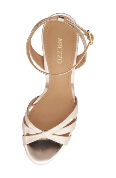 Arezzo Rumi Ankle Strap Sandal In Silver