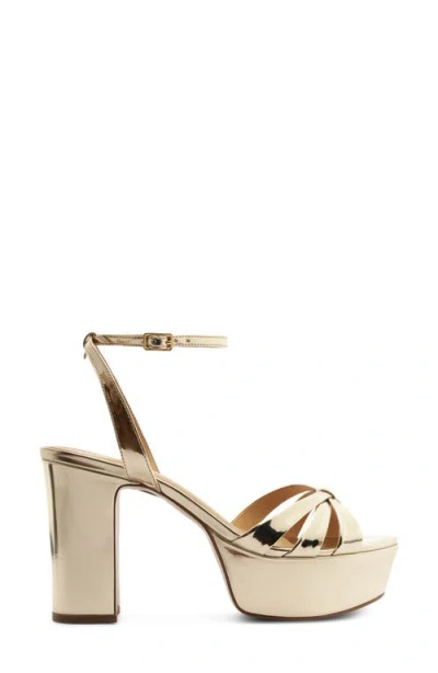 Arezzo Veronica Ankle Strap Platform Sandal In Neutral