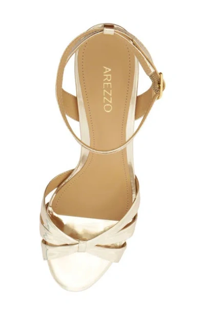 Arezzo Veronica Ankle Strap Platform Sandal In Neutral