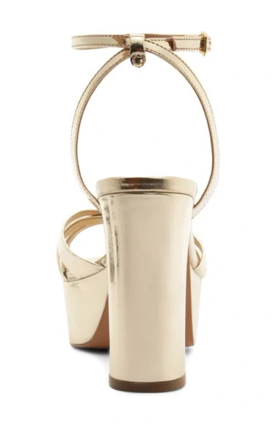 Arezzo Veronica Ankle Strap Platform Sandal In Neutral