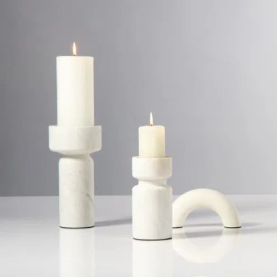 Jamie Young Ostrich Marble Decorative Object In White