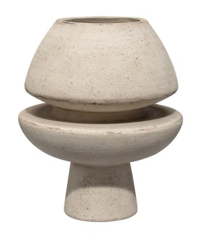Jamie Young Foundation Decorative Ceramic Vase In Neutral