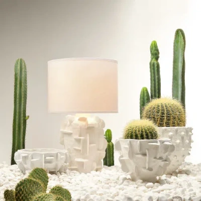 Jamie Young Helios Ceramic Decorative Bowl In White