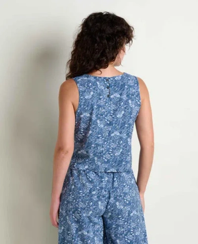 Toad And Co Toad & Co Sunkissed Button Back Tank In Blue