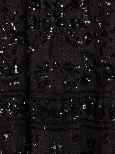 Needle & Thread Celia Long Sleeve Ankle Gown In Black