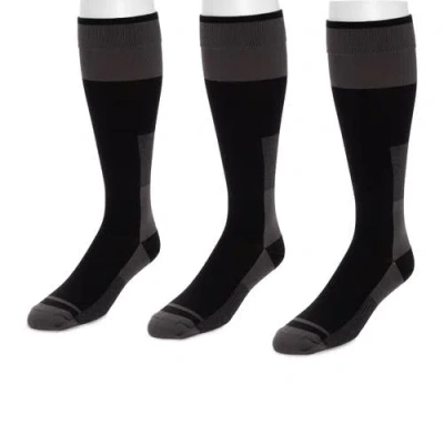 Ruff N Tuff Work Wear Tall Nylon Blend Compression Socks, 3 Pair Pack In Multi