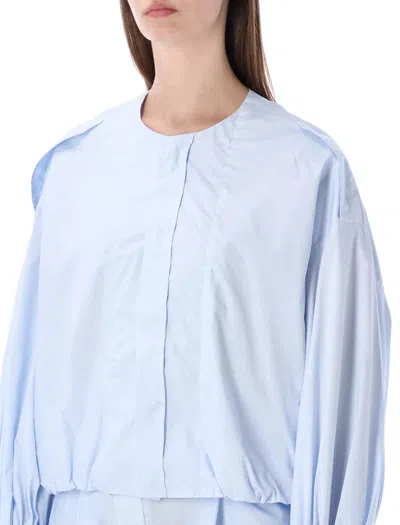 The Latest Balloon-sleeve Shirt In Blue