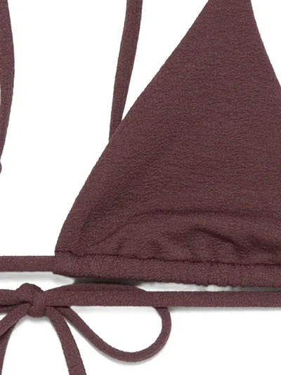 Matteau String Triangle-cup Bikini Top In Brown