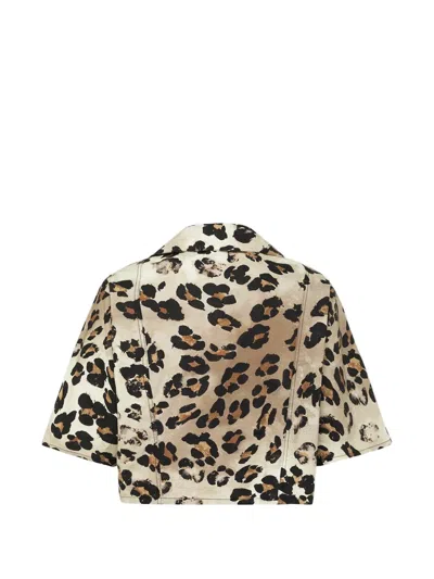 Laneus Leopard-print Patch-pocket Shirt In Multi