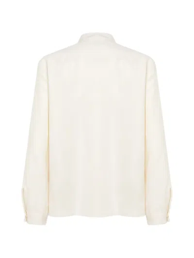 Laneus Buttoned Pocket Overshirt In Neutral
