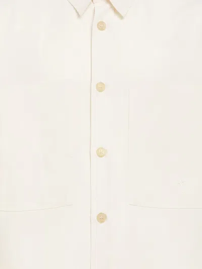 Laneus Buttoned Pocket Overshirt In Neutral