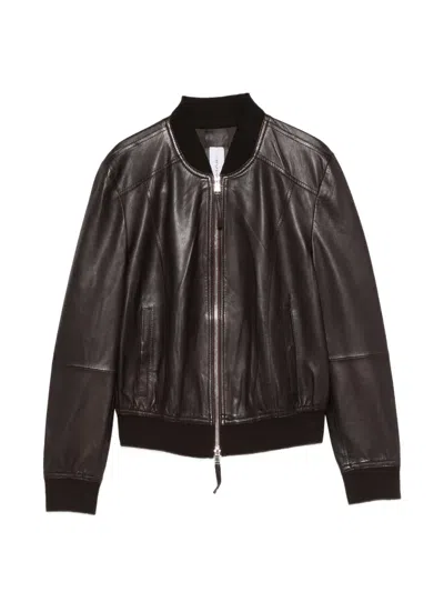 Bully Panelled Lambskin Jacket In Brown