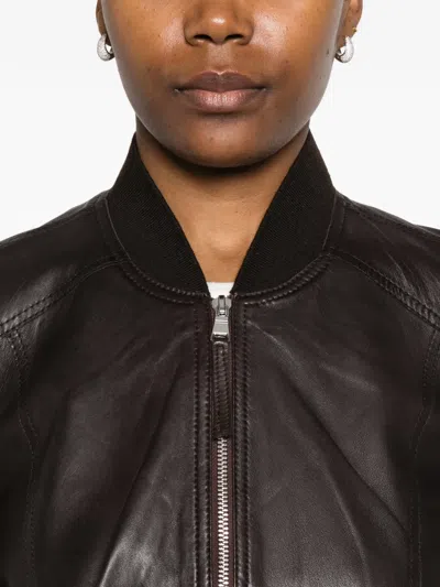 Bully Panelled Lambskin Jacket In Brown