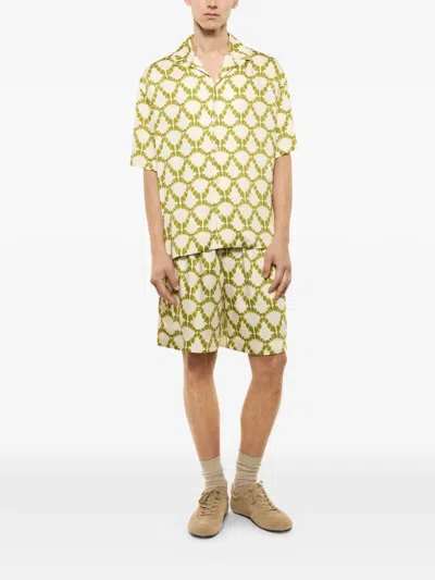 Laneus Patterned Shirt In Green