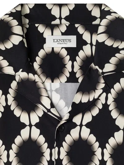 Laneus Patterned Shirt In Black