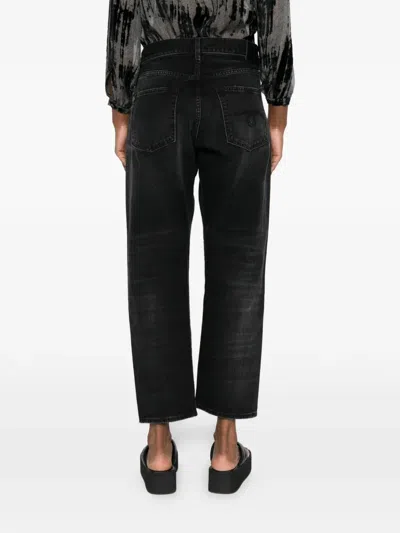 R13 Crossover Belt-loop Jeans In Black