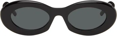 Saint Laurent Black-black-black Recycled Acetate Sunglasses In Neutral