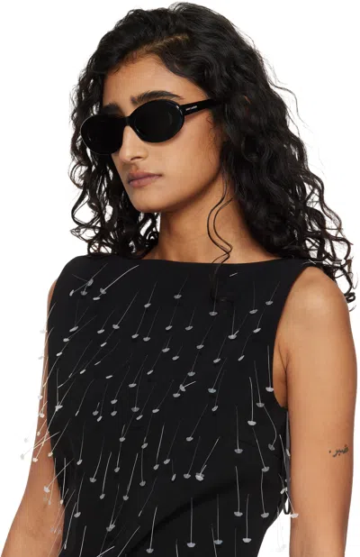 Saint Laurent Black-black-black Recycled Acetate Sunglasses In Neutral
