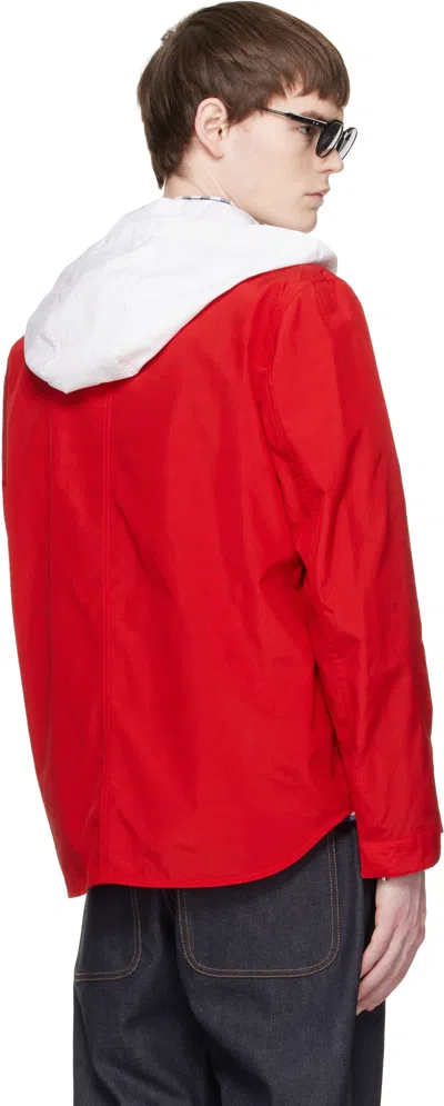 Thom Browne Red Utility Patch Pocket Jacket In Red