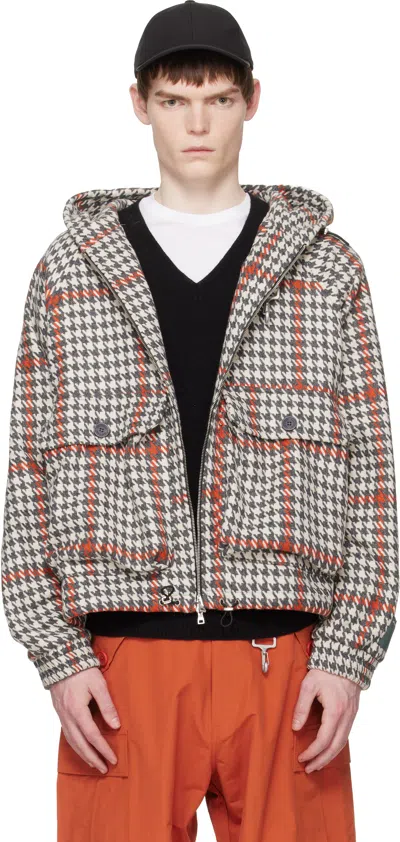 Reese Cooper Wool Houndstooth Trucker Jacket In Gray