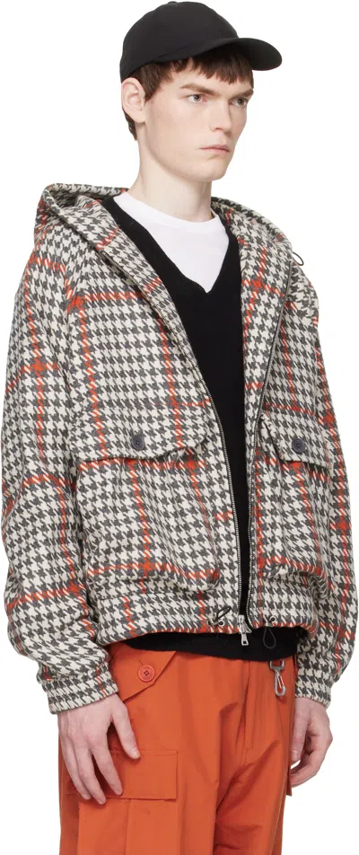 Reese Cooper Wool Houndstooth Trucker Jacket In Gray