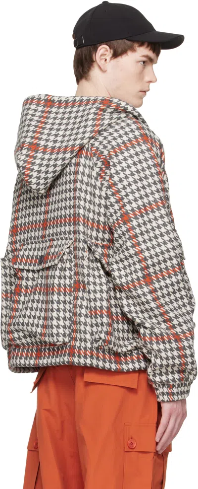 Reese Cooper Wool Houndstooth Trucker Jacket In Gray