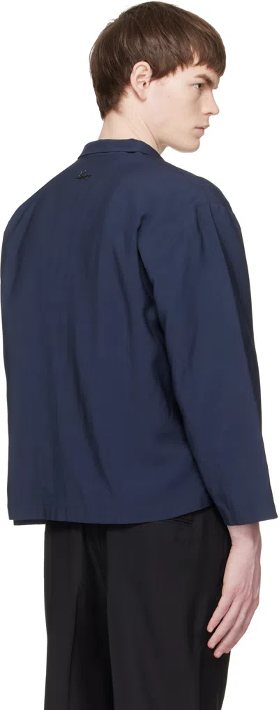 Kenzo Double-breasted Jacket In Blue