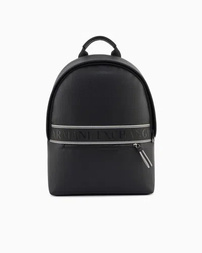 Armani Exchange Technical Fabric Backpack In Black
