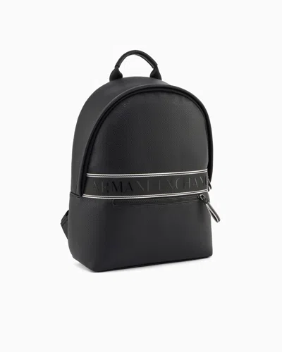 Armani Exchange Technical Fabric Backpack In Black