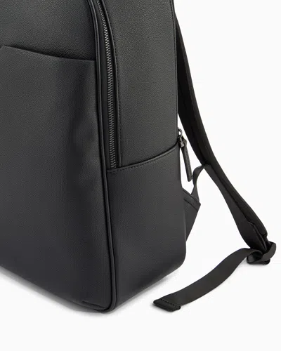 Armani Exchange Technical Fabric Backpack In Black