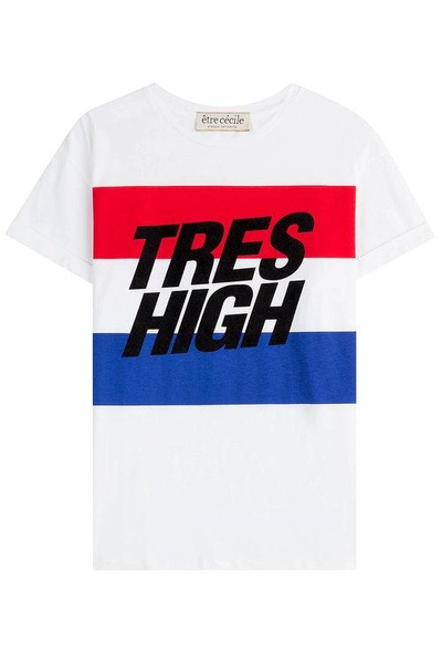 Etre Cecile Tres Printed Cotton T-shirt In White