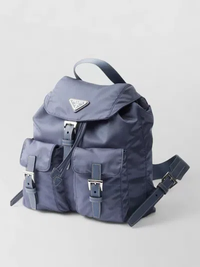 Prada Backpack Front Pockets Top Handle Design