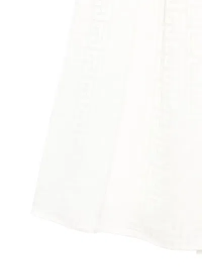 Balmain Geometric Pattern Skirt In Metallic