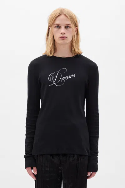 Ann Demeulemeester Greg Slim Fit Long Sleeves T-shirt In Black