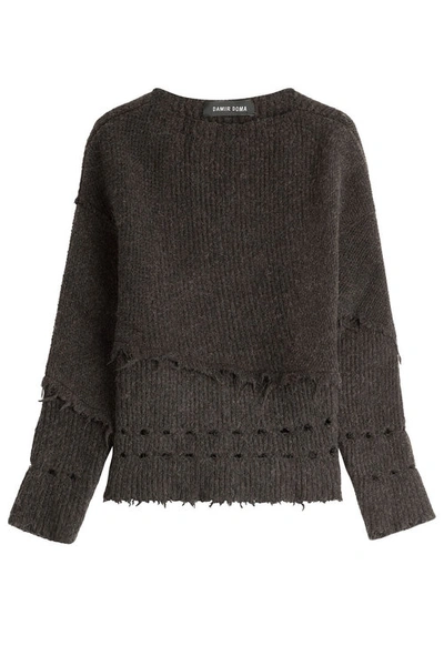 Damir Doma Knit Top With Wool And Alpaca In Brown