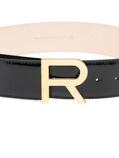 Rochas Logo-buckle Belt In Black
