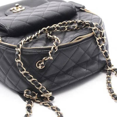 Pre-owned Chanel Black Leather Backpack ()